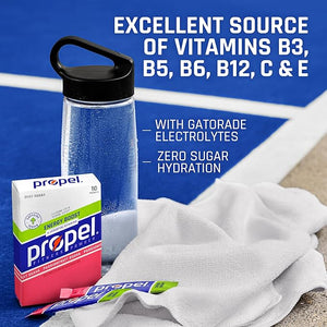 Propel Energy Boost Zero Calorie Powder Packets with Electrolytes and Caffeine Raspberry Green Tea (120 Pack)