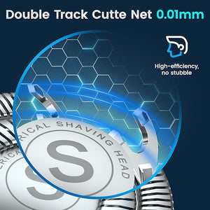 Electric Razor for Men, Electric Shaver for Men Waterproof/Rechargeable/LED Display, Men¡¯s Shavers Wet &amp; Dry Rotary Shavers Gift for Dad Husband Boyfriend (Navy Blue)