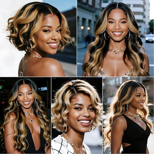 Body Wave Human Hair Bundles 14 16 18 Inch Body Wave 3 Bundles Human Hair Hair Extensions Bundles P1B/27 Highlight