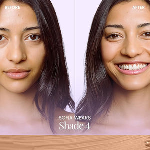 Naked Sundays BeautyScreen¢â SPF 50 Mineral Peptide Foundation Tint ? 2-in-1 Skin Tint &amp; Mineral Sunscreen | Radiant, Buildable Coverage, Acne-Safe, Infused with Peptides (4 Medium honey, 1.01 fl o