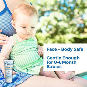 Waxhead Baby Sunscreen SPF?35 ? Non-nano Zinc Oxide Mineral Lotion for 6-12 months Babies + 12-24 Toddlers | Natural Tear?Free + Organic Hypoallergenic, Pediatrician?Recommended Sunblock (4?oz)
