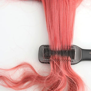 SWIE Maxistrait Hair Straightener Brush. Smooth Shiny Frizz-Free Healthy in Minutes. for All Types and Textures Great for Colored Hair Adjustable Heat Settings Anti-Burn Technology