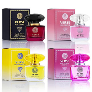 NovoGlow Verse 4-Piece Mini Fragrance Set for Women Light One - Refreshing Combinations of Floral Fruity &amp Woody Scents -Ideal EDP Beauty Gift for Birthday Anniversary Infinity Breeze