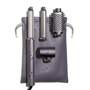 T3 Aire 360 Multi-Styler &amp Blowout System with Luxe Carrying Case Rapid Drying Hair Dryer Ceramic Curling Attachments Oval Brush &amp Drying Concentrator | Blowouts &amp Long-Lasting Curls