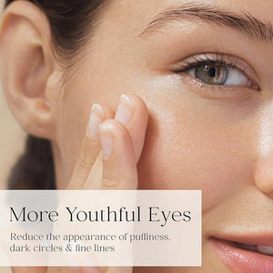 Kahina Eye Serum for Dark Circles Eye Bags and Puffiness - 0.5 fl oz - Light Fast-Absorbing Under Eye Serum Reduces Fine Lines and Wrinkles - Anti Aging Serum Manufactured in the USA