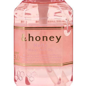 Vicrea &amp-Honey Melty Moist Rich Oil Step 3.0 - Honey-Infused Hair Oil for Frizzy/Damaged Hair - Moisturizes &amp Nourishes - Suppresses Frizz - Pump Dispenser - Unique Honey Pot Design - 100ml