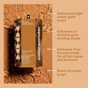 Madison Reed colorwonder Demi-Permanent Hair Color Effortless At-Home Hair Dye Ammonia-Free Cruelty-Free Amber Glow (Warm Lighter Amber) Pack of 1