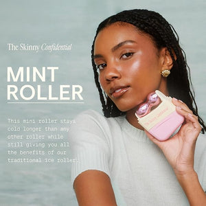 The Skinny Confidential Mint Ice Roller for Face - Compact Facial Skin Care Tools for Sculpting &amp; Contouring - Cold Therapy Facial Rollers May Reduce Puffiness &amp; Redness - Beauty Gifts for Wom