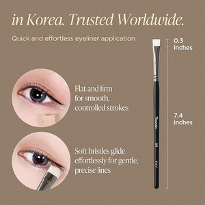 Piccasso 300 Eyeliner and Concealer Brush ? Dual-Use Angled Brush for Gel Eyeliner and Spot Concealing, Soft and Precise Eye Makeup Brush for Tightlining and Coverage, Korean Professional Makeup Tool