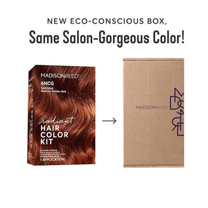 Madison Reed Radiant Hair Color Kit | 6NCG Medium Golden Red with Copper Tones (Sardinia Red) for 100% Gray Hair Coverage | Dimensional Permanent Hair Dye | PPD-Free &amp Ammonia-Free | 2 Pack