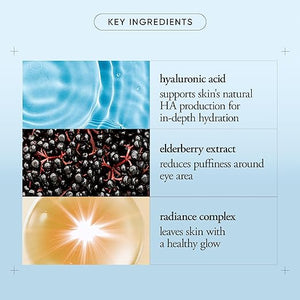 philosophy hope in a jar eye revival serum eye cream - with hyaluronic acid, elderberry extract &amp; tangerine peel extract- hydrates and reduces puffiness - 0.5 fl oz