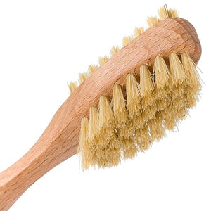 Redecker Natural Pig Bristle Nail Brush with Oiled Beechwood Handle 6-3/4-Inches