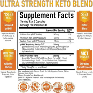 Purely Optimal Keto BHB &amp Apple Cider Vinegar Capsules - Exogenous Ketones Supplement with The Mother for Ketosis Support Healthy Lifestyle &amp Overall Well-Being - 90 Capsules