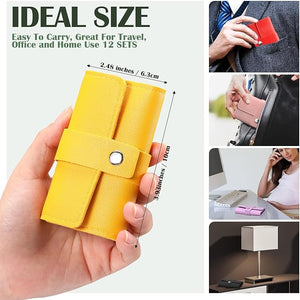 WILLBOND 12 Sets Manicure Set Nail Clippers Pedicure Kit 7 in 1 Stainless Steel Professional Pedicure Set Grooming Kits Nail Care Tools with Travel Case Multi Color(Bright Colors)