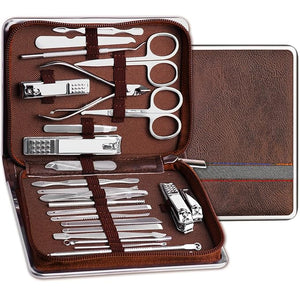 Manicure Set Professional Manicure Kit Women Mens Nail Grooming Kit 26 in 1 Stainless Steel Nail Clipper Set Pedicure Kit for Men with Travel Case