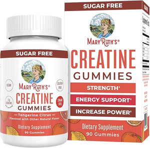 MaryRuth's Creatine Gummies | Creatine Monohydrate Gummies | 1 g Creatine Per Gummy | Creatine for Women &amp Men | Tangerine Citrus Flavor | Exercise | Workout | Sugar Free | Vegan | 90 Count