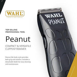 Wahl Professional Peanut Corded Trimmer - Compact Lightweight Powerful Rotary Motor Grooming Tool with 4 Trimming Guides and Accessories