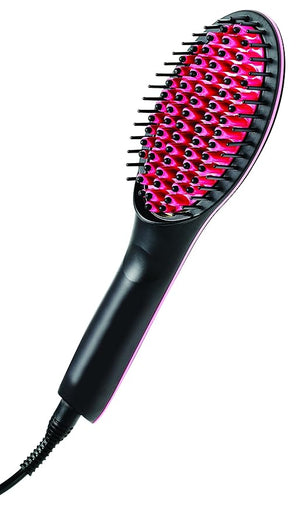 Simply Straight Ceramic Hair Straightening Brush Black/Pink