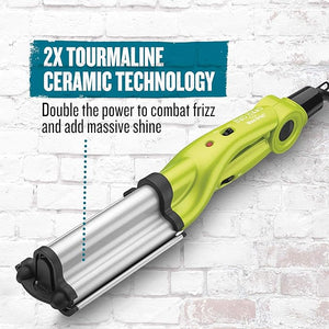 Bed Head Wave Artist Deep Waver | Combat Frizz, Get Long Lasting Results, &amp; Add Massive Shine for Beachy Waves | With Tourmaline Ceramic Technology (Green)