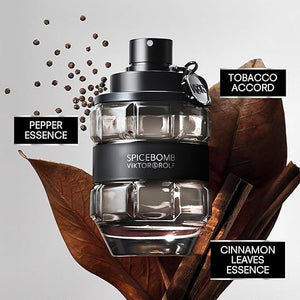 Viktor&ampRolf - Spicebomb Eau de Toilette - Woody &amp Spicy - Cologne for Men - With Notes of Citrus &amp Tobacco