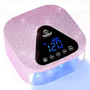 Beetles Uv Nail Lamp Cordless Flash Cure Lamp for Gel Nails Polish Rechargeable Nail Lamp with 4 Modes Professional Low Heat Uv Led Lamp Nail Art Tools with Bag Manicured Gifts for Her