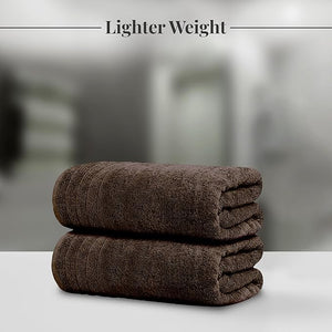 Tens Towels Pack of 4 Extra Large Bath Towels 30 x 60 Inches 100% Cotton Larger &amp Lighter Weight Quicker to Dry Super Soft and Absorbent Perfect for Bathroom Brown