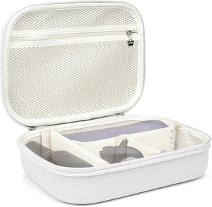 Linkidea Laser Hair Removal Device Storage Case Women's Travel Shaving Kit Organizer Compatible with Air 3 IPL &amp 10 IPL Portable Hair Removal Bag (White)