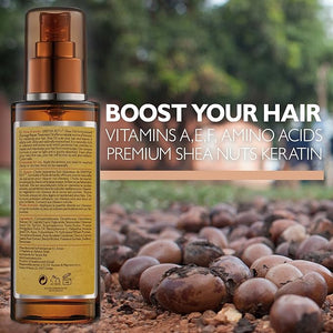 Saryna Key Hair Oil for Damage Repair - Pure African Shea Butter with Keratin &amp Vitamin E for Hair Treatment - Frizz Control &amp Split End Repair Hair Serum - Moisturizes Shines Softens (105ml