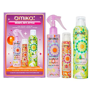 amika ready set style: prep volumize + refresh set