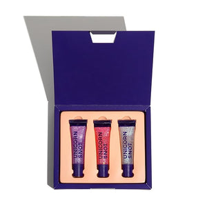 UNICORN SNOT Holographic Glitter Lip Gloss Gift Set - Sparkly &amp; Shimmer Lips for Christmas Gift Set | Holographic Lip Gloss, Stocking Stuffers for Holiday | Vegan &amp; Cruelty Free 0.37fl oz 3-Pa