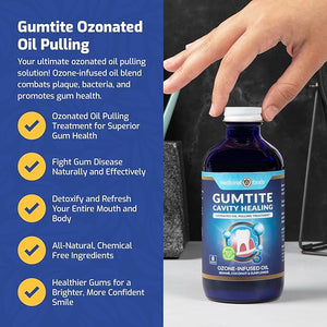 Medicinal Foods Gumtite Ozonated Mouthwash Oil | Natural Treatment for Gum Health | Oral Care | Gum Inflammation Relief | Plaque Prevention | Fight Bad Breath | Gum Repair &amp Dental Health