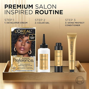 L'Oreal Paris Superior Preference Luminous Fade-Defying Permanent Hair Color Hair Dye For Up to 9 Weeks of Radiance Lightest Natural Blonde 9.5NB 1 Hair Dye Kit (Pack of 3)