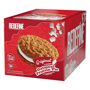 Redefine Foods Oatmeal Protein Pie Original Flavor - 8 Count - 14g of Protein Per Serving - Non-GMO