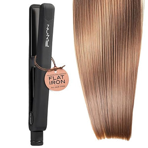 NuMe Fashionista Hair Straightener Flat Iron - Tourmaline Ceramic Plates - Smart Memory Function - Professional Salon Hair Straightening Styling Flat Iron