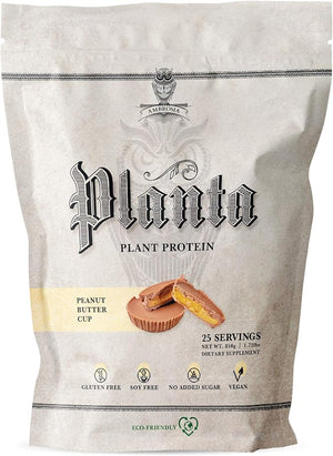 Ambrosia Planta - Plant-Based Protein Powder 20g | Dairy Free Vegan Protein Powder with BCAA Amino Acids | Keto-Friendly No Added Sugar | 25 Servings | Peanut Butter Cup