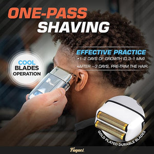 Fagaci 5 Speeds Double Foil Shavers for Men Professional Irritation Free Close Clean Shaving Foil Razor Electric Shavers for Men Maquina de Afeitar para Hombre Neck Barber Shaver
