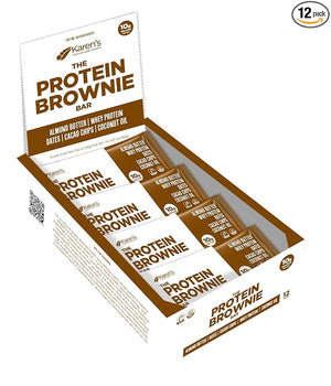 The Protein Brownie Bar 12 bars per box | Dark Chocolate Fudge | Gluten Free | NON-GMO | Paleo | 10g Protein | 2-Day Shipping.