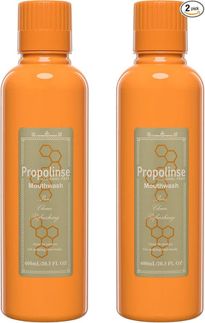 Propolinse Mouth Wash Pure, Pack of 2 (600ml / 20.3 Fluid Ounce)