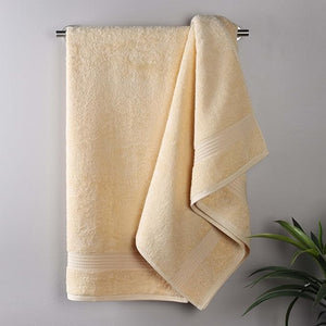 Superior Egyptian Cotton Bath Towel Set Home Bathroom Towels Master Guest Bath Decor Essentials Quick Dry Absorbent Large Body Towels Spa Hotel Resort Adult Kids Set of 2 Canary