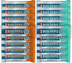 Clif Bar - Builder's Protein Bar Variety Pack 20g of Protein (Chocolate Mint &amp Chocolate Peanut Butter) - 18 Count