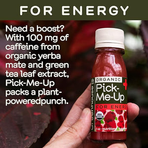 Greenhouse Juice Organic Energy Shot Pick-Me-Up Wellness Shot with Yerba Mate + Green Tea &amp Caffeine Energy Immunity Shots Vegan &amp Gluten-Free (2 Oz Pack of 12)