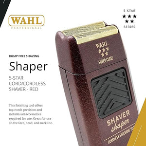 Wahl Professional 5 Star Series Shaver/Shaper Cord/Cordless Finishing Tool Rechargeable NiCad Battery Up to 60 Minutes Runtime Bump-Free Ultra-Close Shave