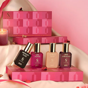 NI.SARA Luxury Perfume Set for WOMEN 4 Long Lasting Fragrances (15ml Each) | Travel Size Gift Box Perfect for Self Gifting Birthday Christmas Valentine