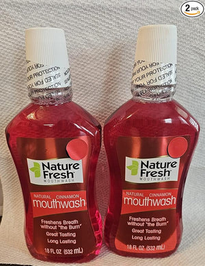 Nature Fresh Natural Cinnamon Mouthwash 18 Fl Oz No Burn Formula 2-Pack