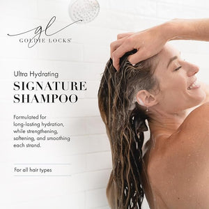 Goldie Locks Travel Size Ultra Hydrating Shampoo - 3.4 fl oz - Sulfate-Free Moisturizing Formula - Maintains Texture and Shine - Safe for Extensions and Color-Treated Hair - Protein-Free