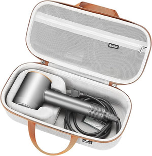 RAIACE Hard Storage Case Compatible with dyson Hair Dryer Travel Carrying Bag. (for sale is case only). - Gray(Gray Lining)