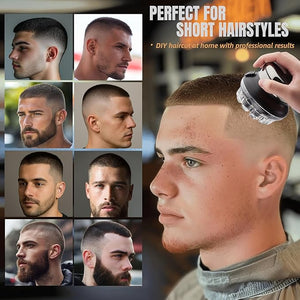 Self Hair Clippers for Men Cordless Electric Haircut Kit Professional Waterproof Automatic Circular Hair Trimmer with LED Display Easy Self Haircut Grooming Clippers for Male Family Use