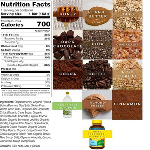 Range Meal Bar - High Calorie Meal Replacement Bars - Gluten Free Bars - Backpacking Meals - 6 Pack (Chocolate Peanut Butter and Coffee)