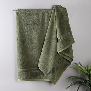Superior Egyptian Cotton Bath Towel Set Home Bathroom Towels Master Guest Bath Decor Essentials Quick Dry Absorbent Large Body Towels Spa Hotel Resort Adult Kids Set of 2 Forest Green