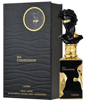 Lattafa His Confession for Men Eau de Parfum Spray 3.4 Ounce / 100 Ml